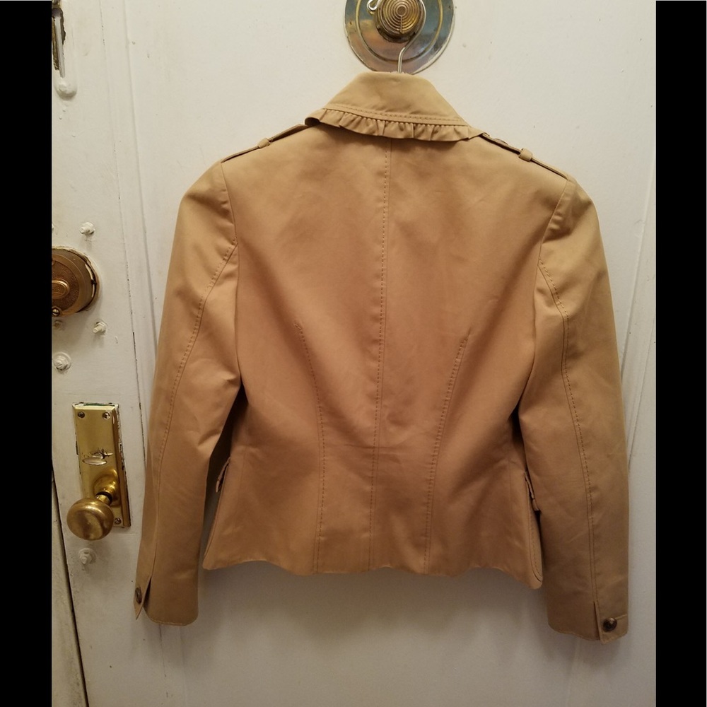Valentino  ruffled tan  light jacket size 2 - Picture 2 of 8