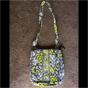 Black and yellow Vera Bradley crossbody bag