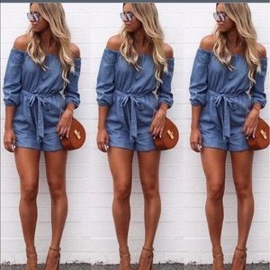 Brand new denim romper