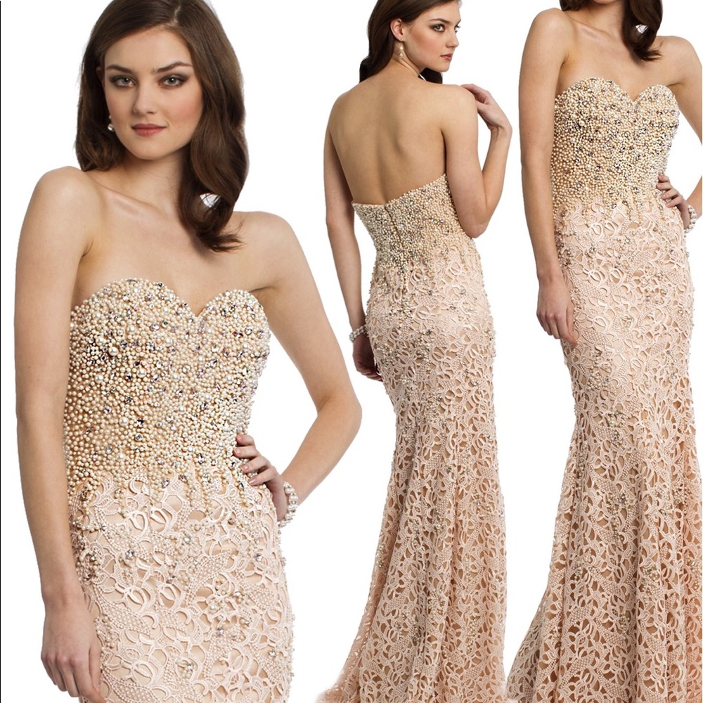 Camille La Vie Pearl & Lace Dress