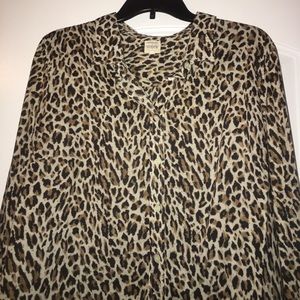 Cheetah print button down