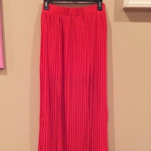 Red maxi skirt