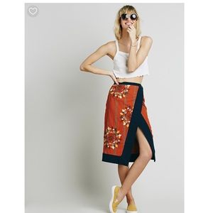 Free People Songbird Wrap Skirt