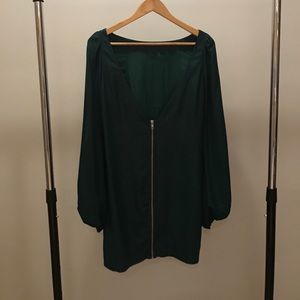 Elizabeth and James Forest Green Low back Dress