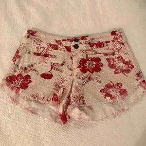 Free People Floral Print Beach Shorts