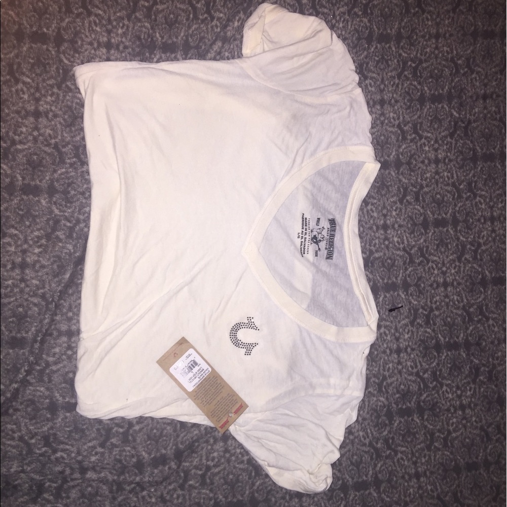 White true religion v neck