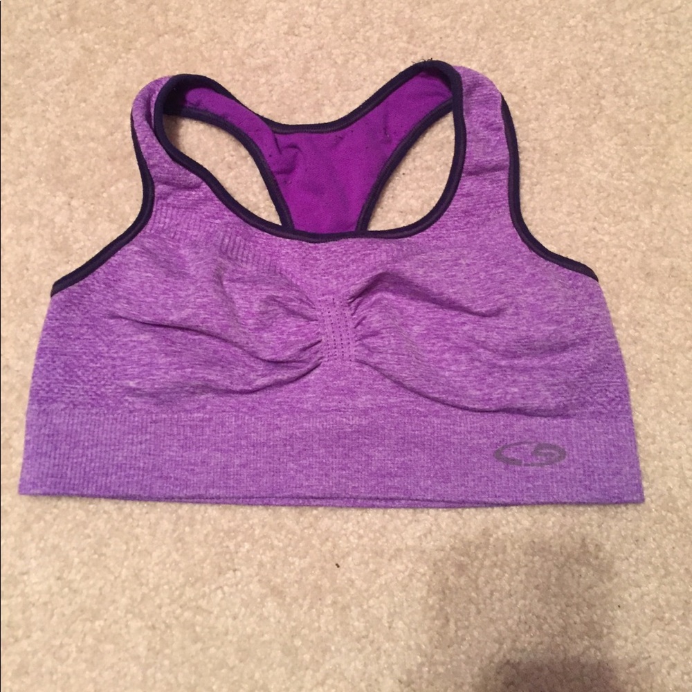 Purple sports bra