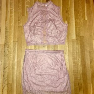 2 piece Lace Crop & Skirt