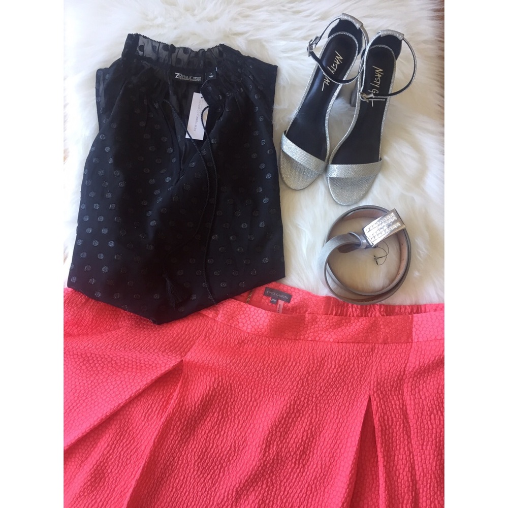 SOLD NY & Co. Black Sheer Sparkle Blouse