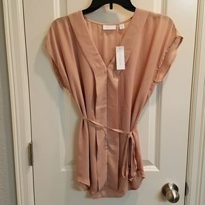 SOLD LOCALLY Tan V-Neck Blouse