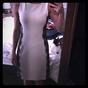 New w/o tags white dress with lace detail