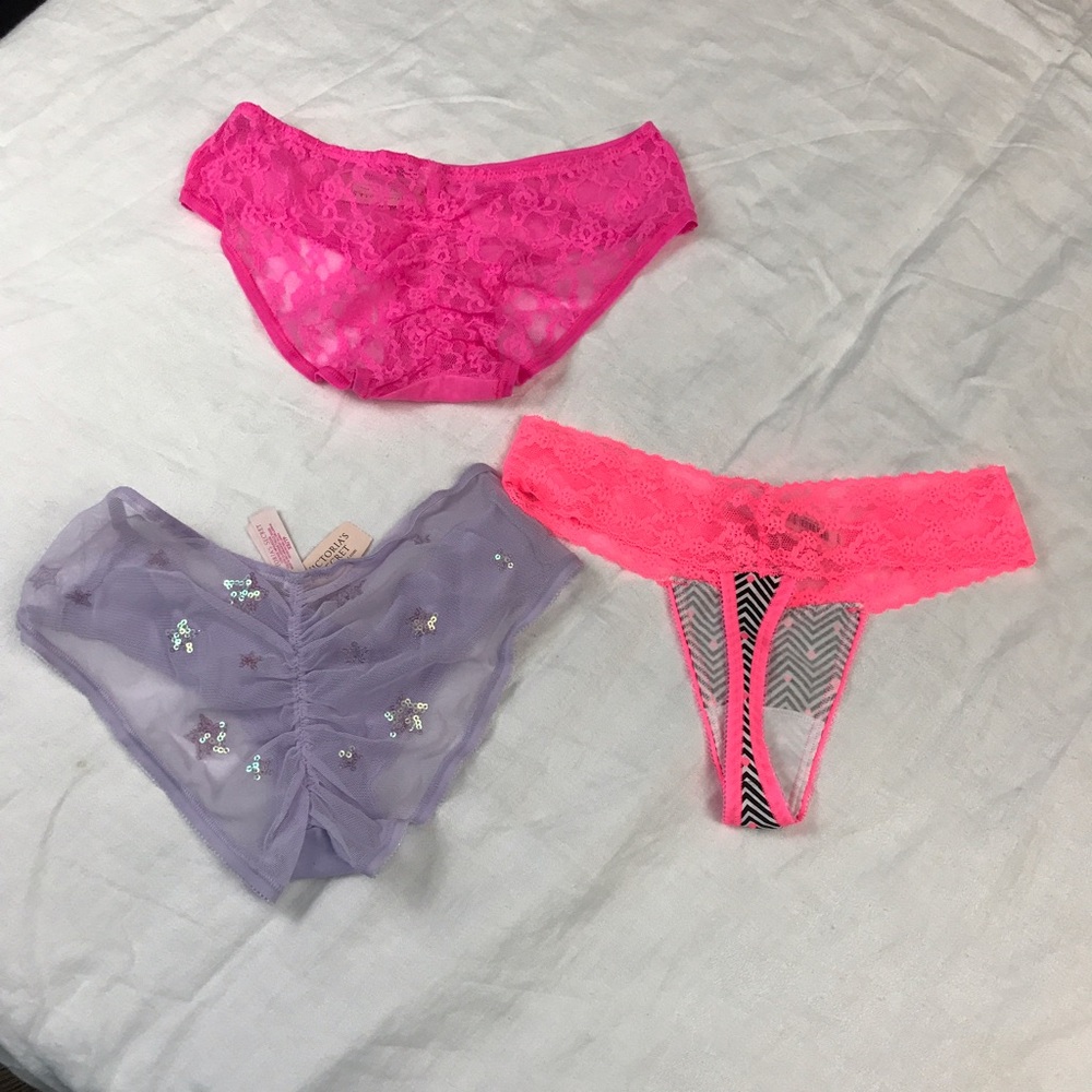 Victoria's Secret lot of 3 panties sz Xsmall
