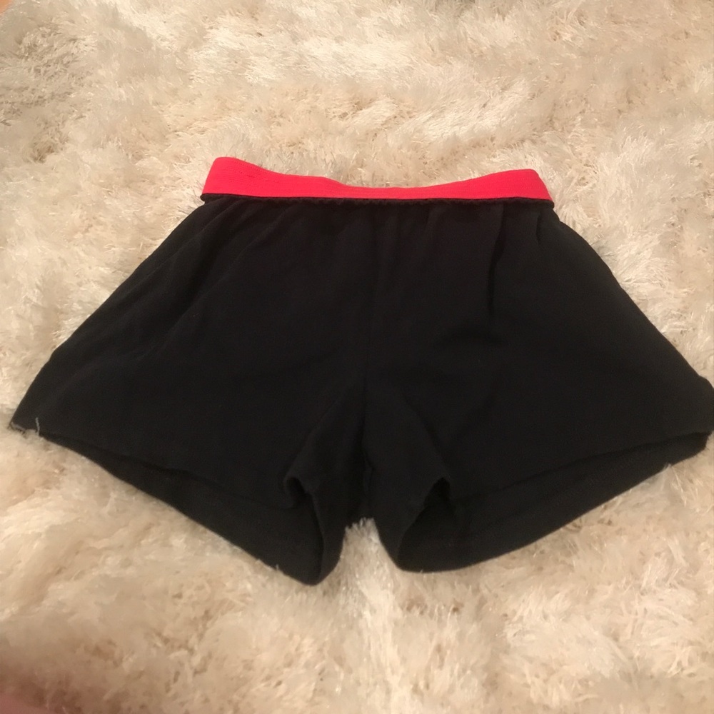 Black and pink soffe shorts