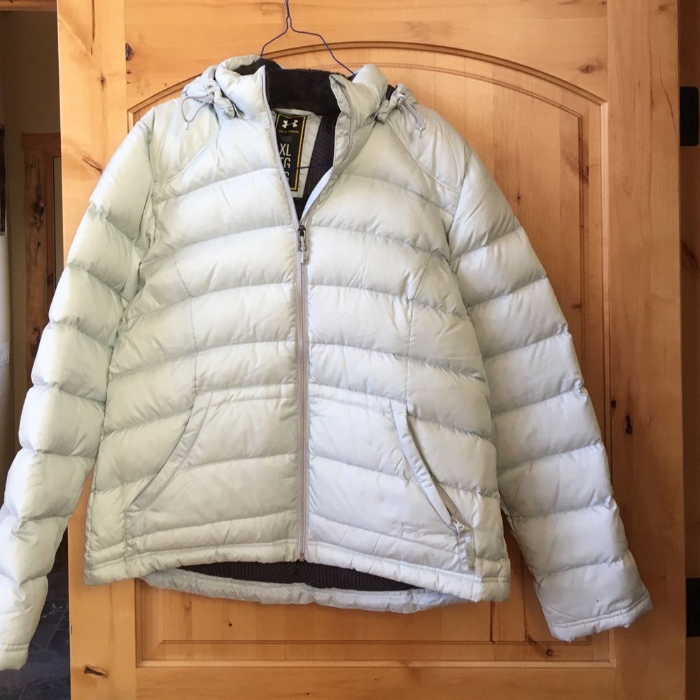 Hooded down under armour coat