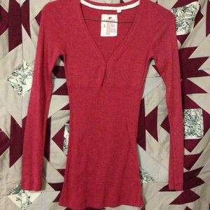 Energie red form fitting long sleeve top