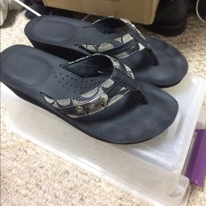 Coach New York wedged sandals