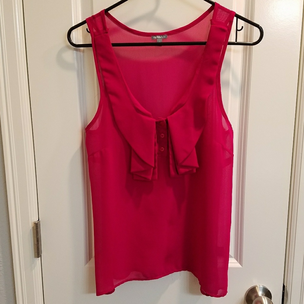 🛇SOLD LOCALLY🛇 Fuschia Chiffon Top
