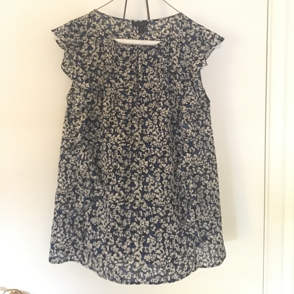 J. Crew ruffle floral top