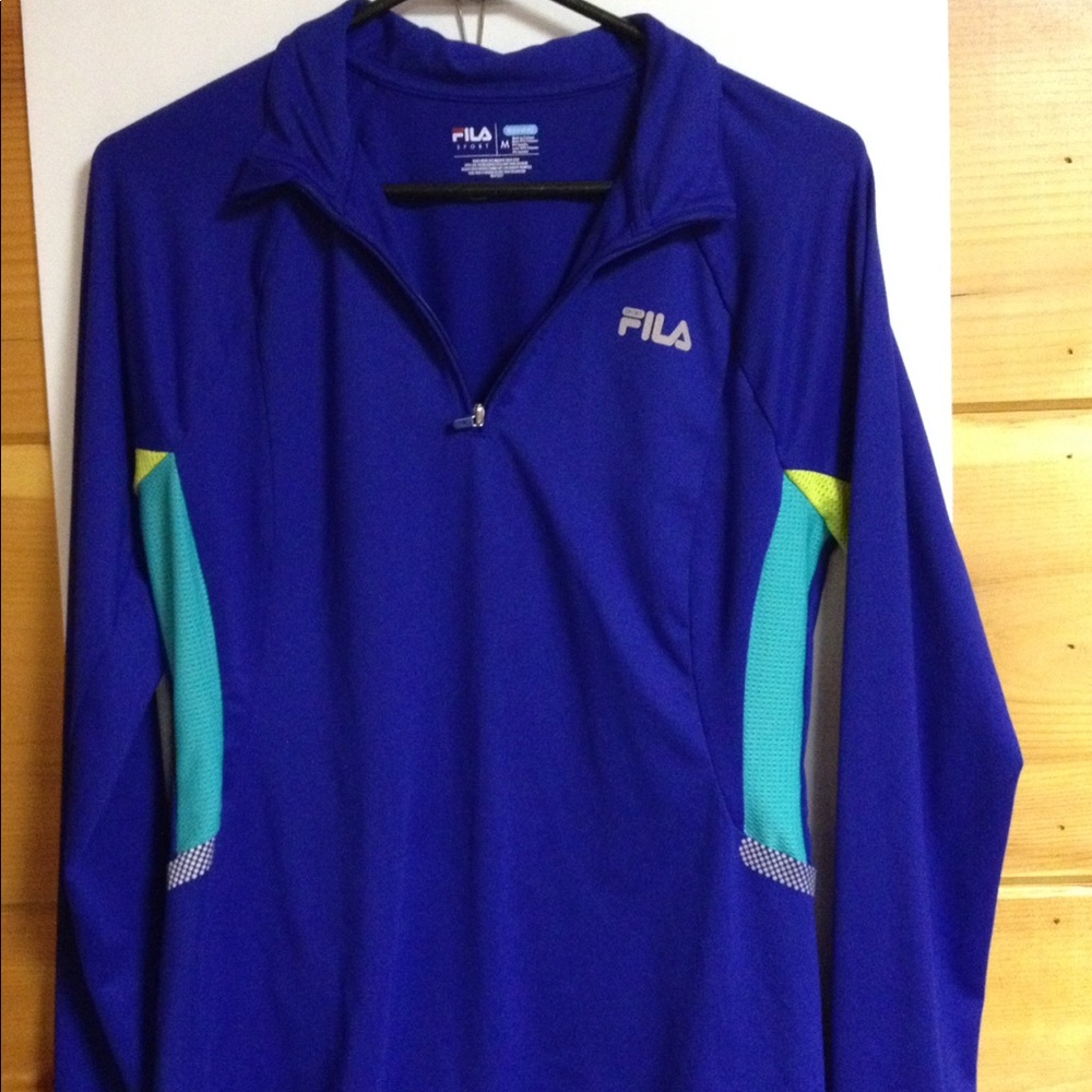Fila 3/4 zip jacket sport running medium blue