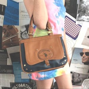 Vintage polo leather handbag