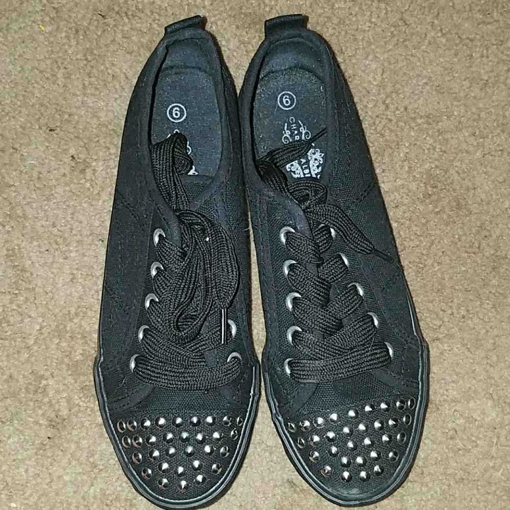 Studded Black Shoes in size 6