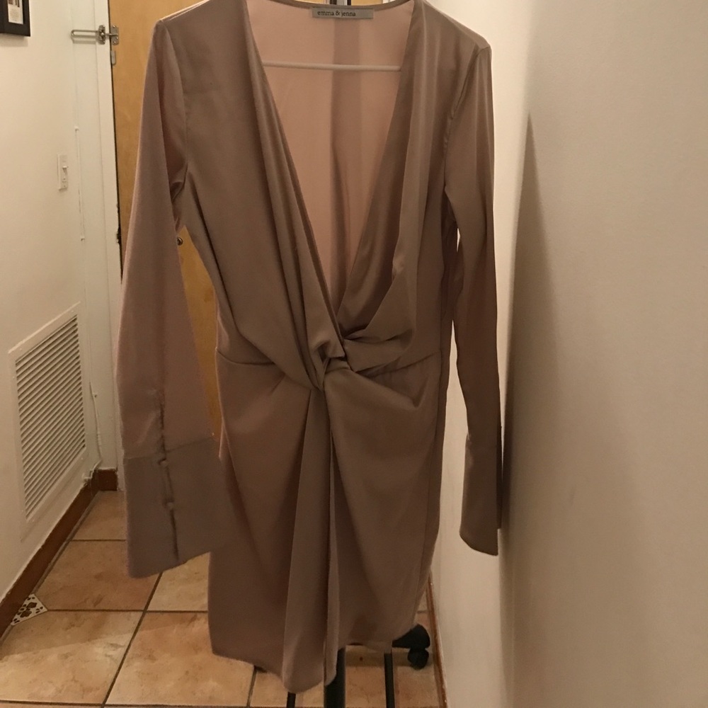 Super sexy champagne silk dress