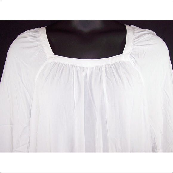 ST. JOHN'S BAY 2X White Peasant Top-NEW - Picture 2 of 8
