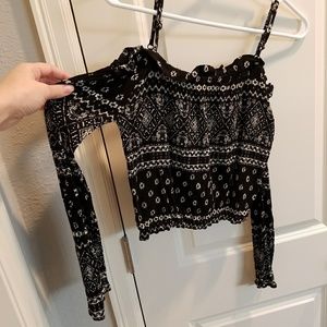 Off Shoulder Crop Top