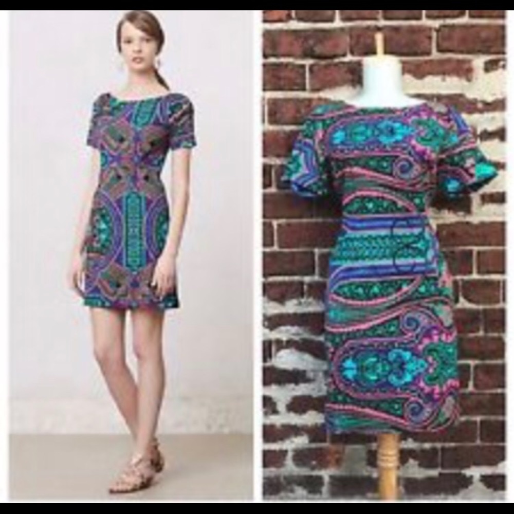 Plenty by Tracy Reese paisley shift dress size 6