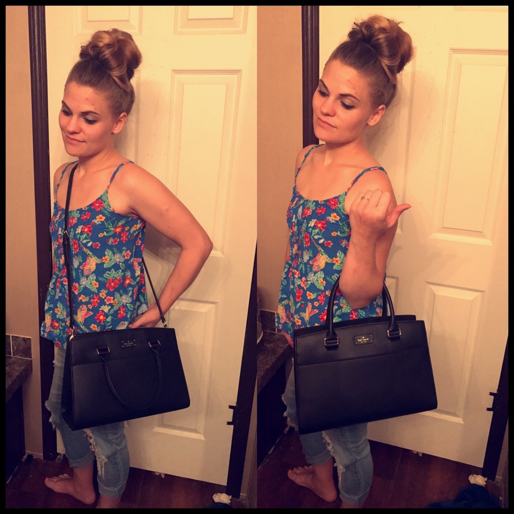 Kate spade brand black crossbody or hand bag