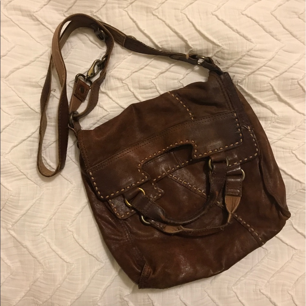 Brown leather bag