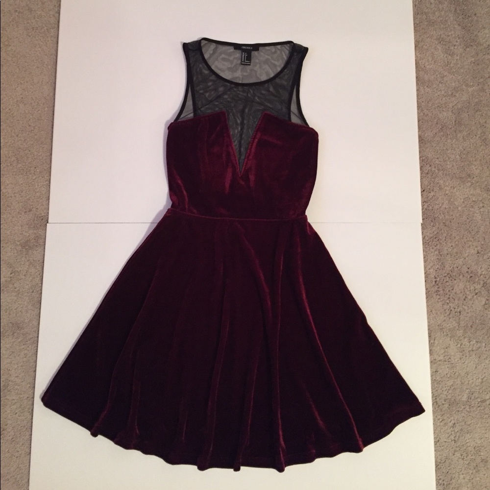 Suede Maroon Dress