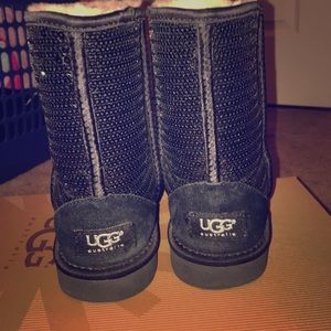 Classic Short Black Sparkly Uggs