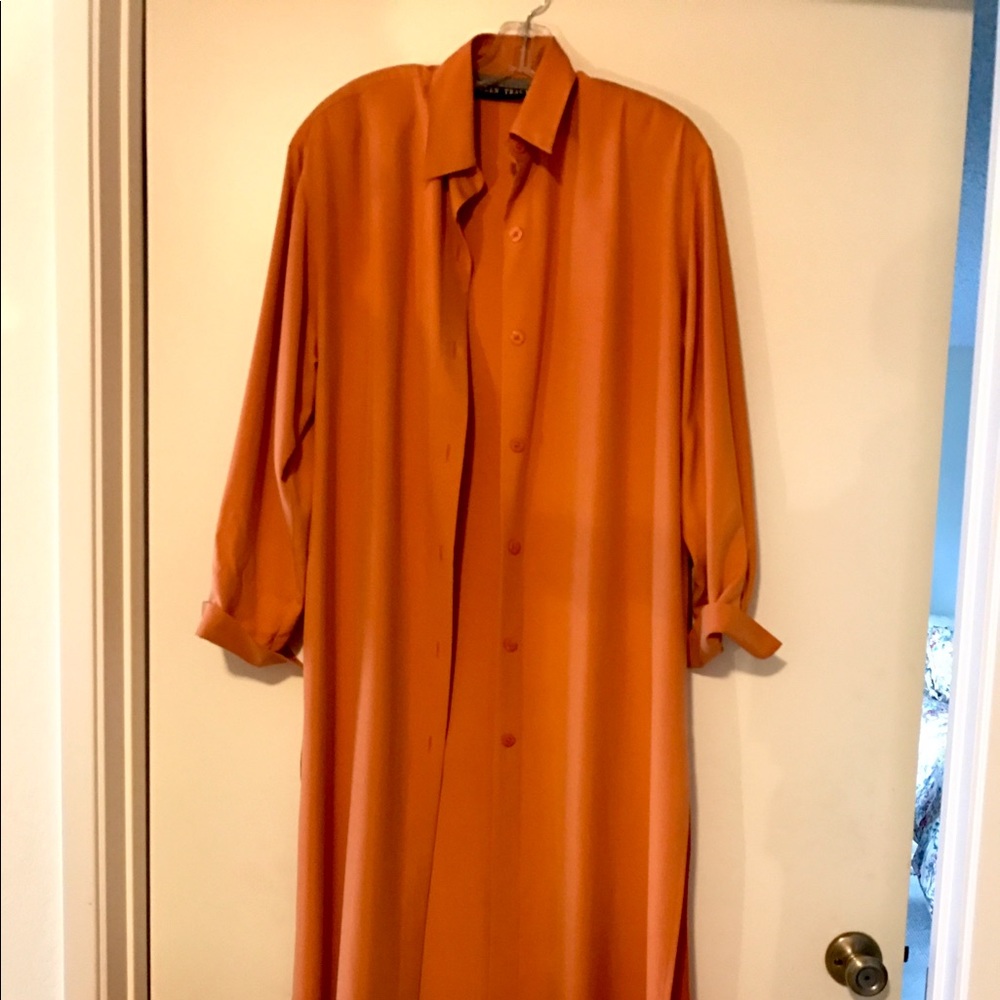 Linda Allard Ellen Tracy silk coat VEUC