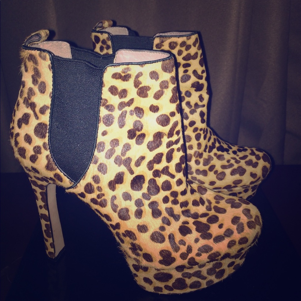 Leopard Print Booties