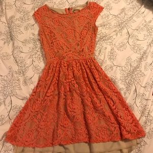 Coral mini dress