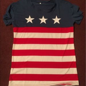 American Flag shirt- L