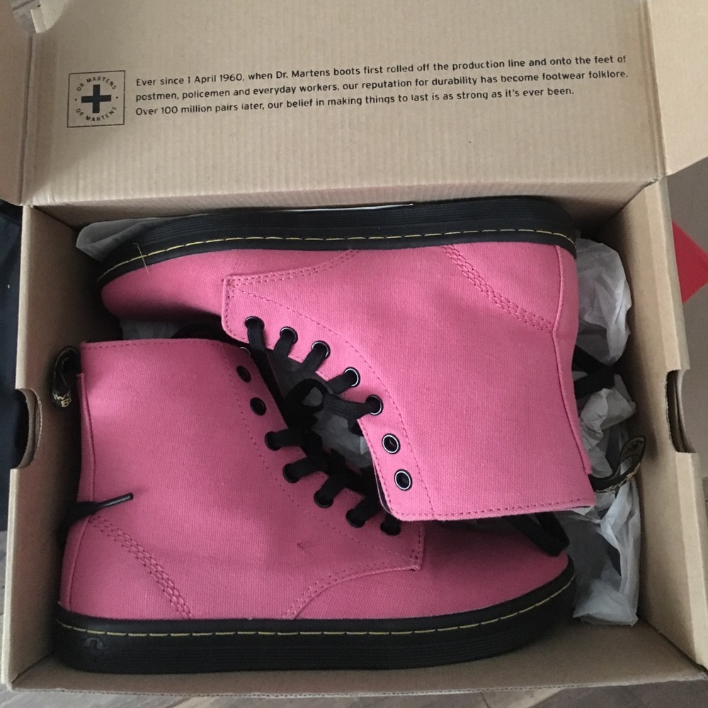 Hankney acid pink canvas Dr. Martens