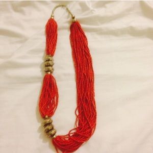 Chunky multi strand statement necklace