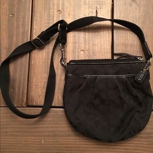 Coach logo black crossbody bag