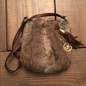 Michael Kors fur crossbody bag