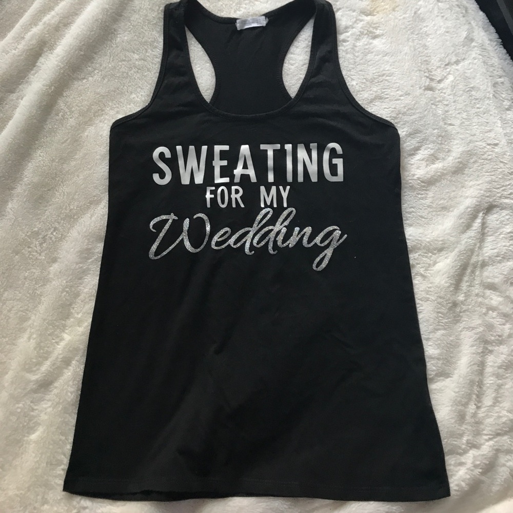 Sweating for my wedding workout tank