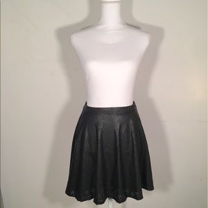 Hypnotik faux leather cut out skirt