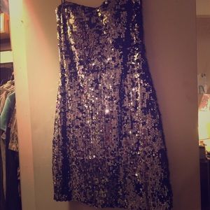 Strapless Sequin Homecoming Dress!