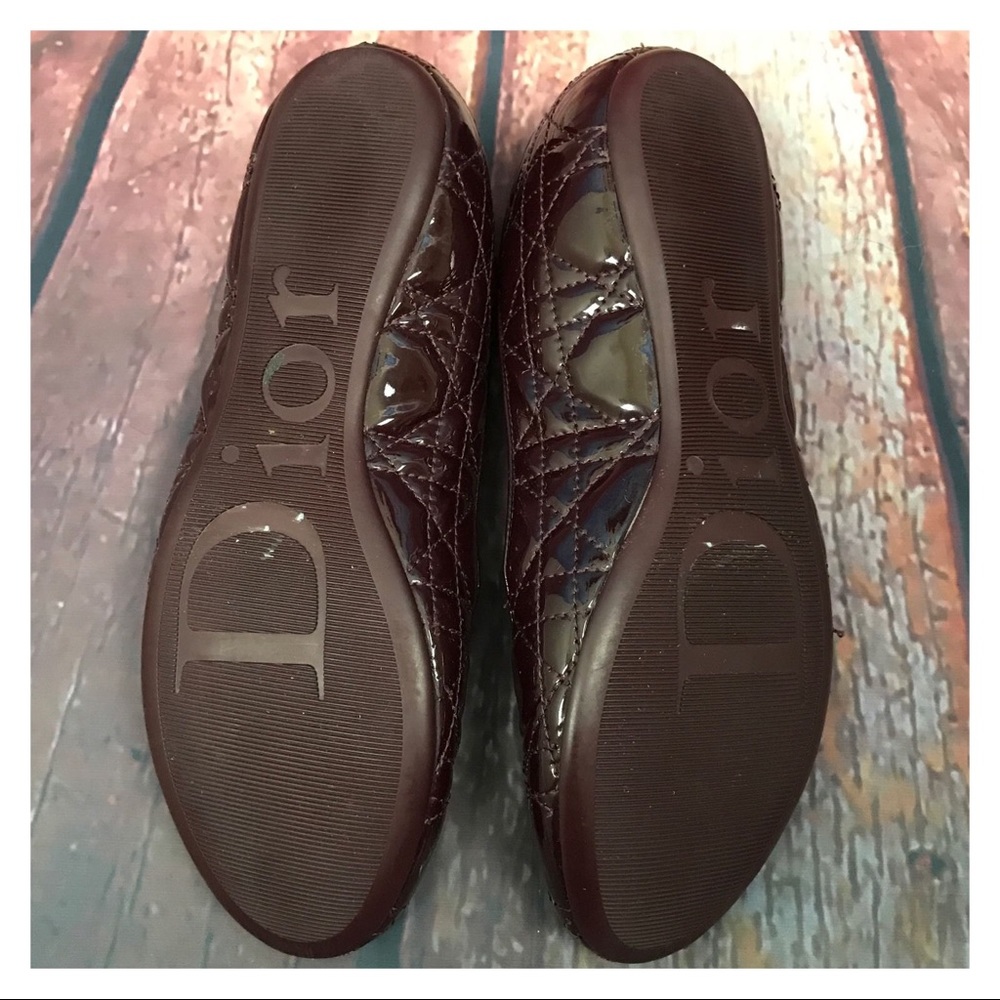 DIOR:Quilted Ballet Shoes-Size 7. Cabernet color. - Picture 3 of 7