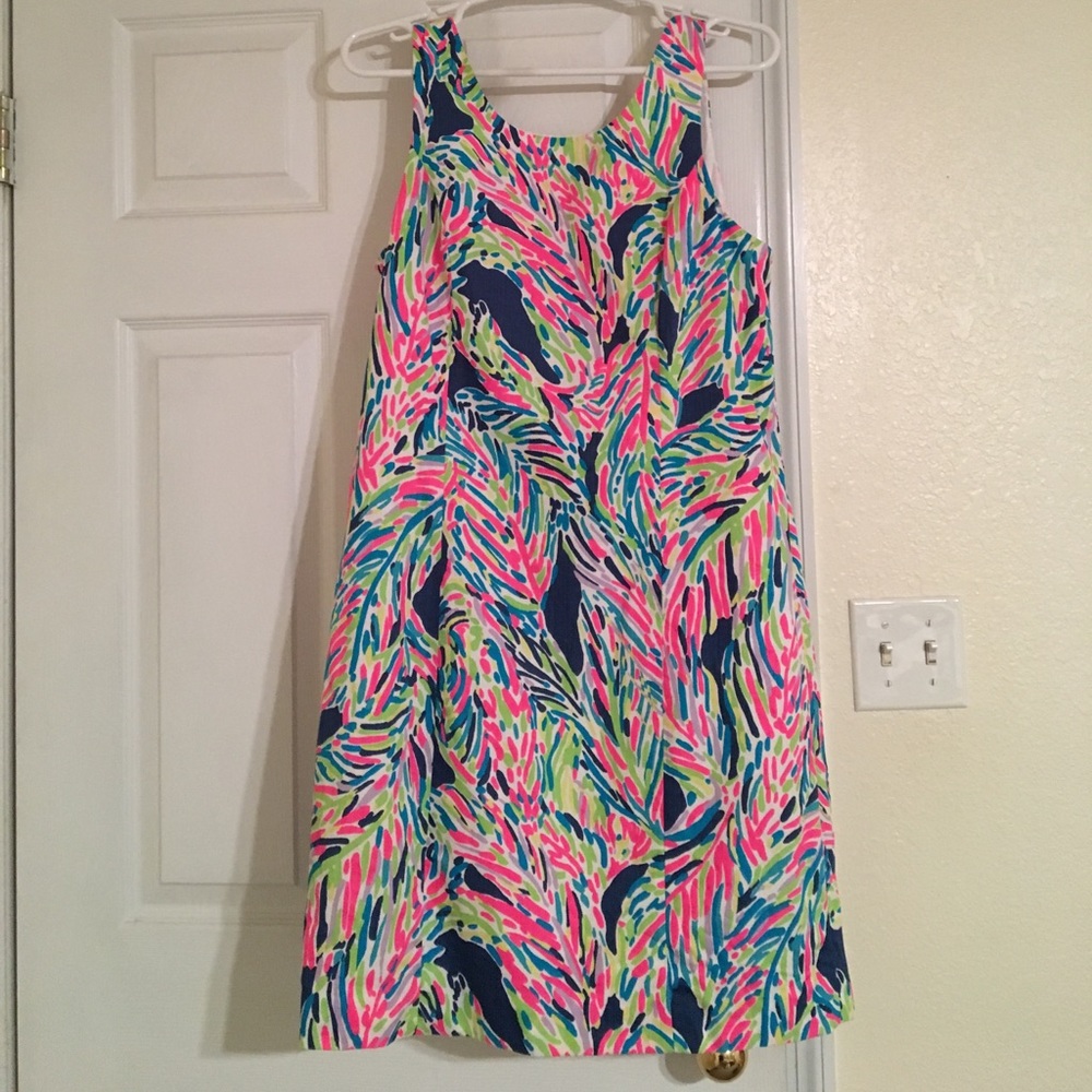 Sz 10 Lilly Pulitzer Cathy in Indigo Palm Reader