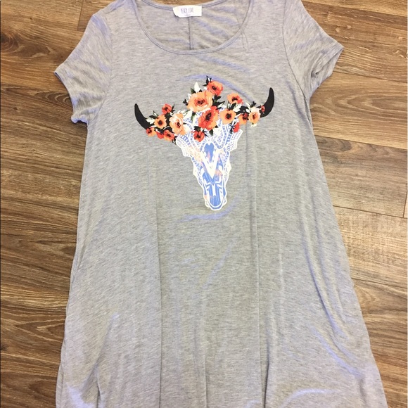 Bull print pocket dress - Picture 1 of 1