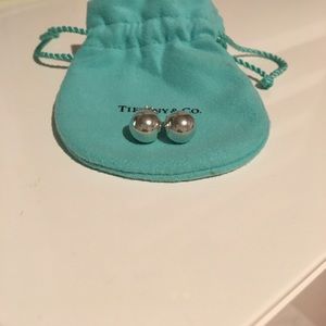 Tiffany co silver ball earrings 10MM