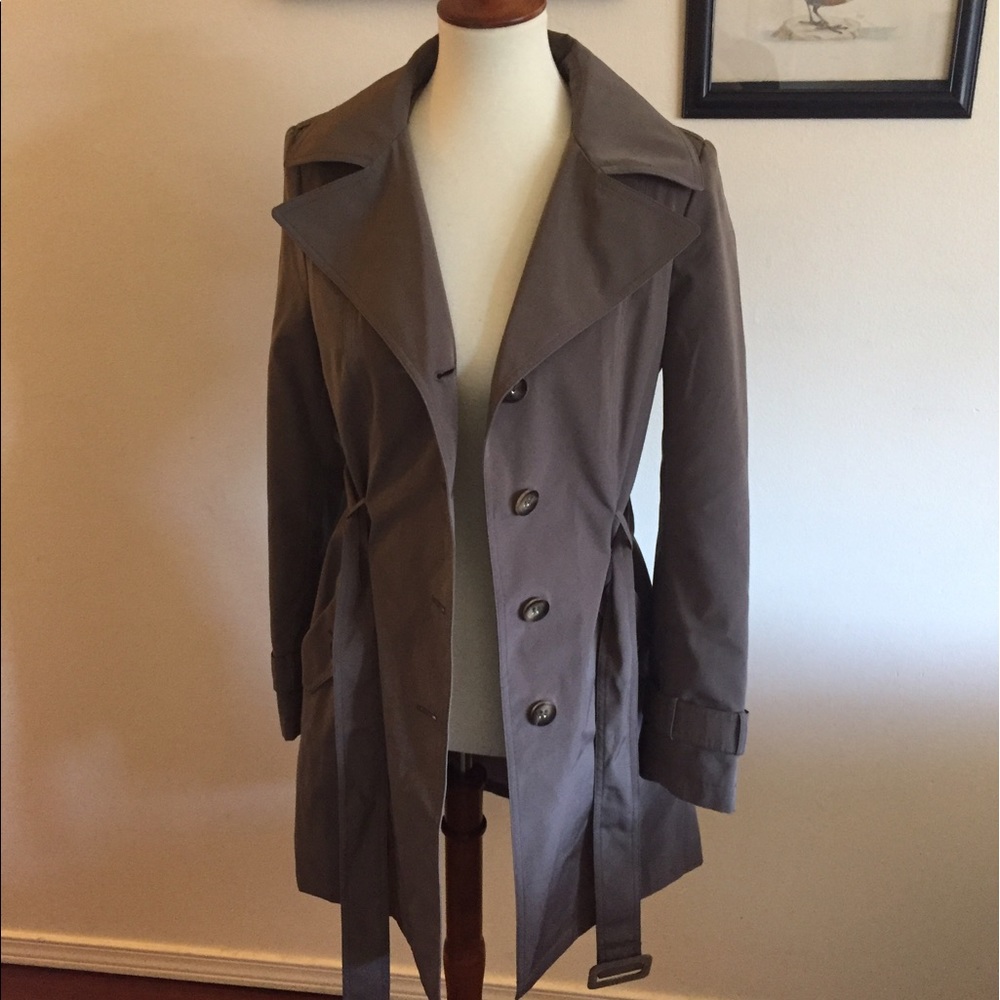 NWOT Calvin Klein Trench Coat with Hood and Belt