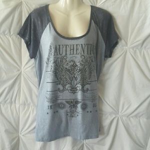Maurices Embellished Two Tone Blue Tee